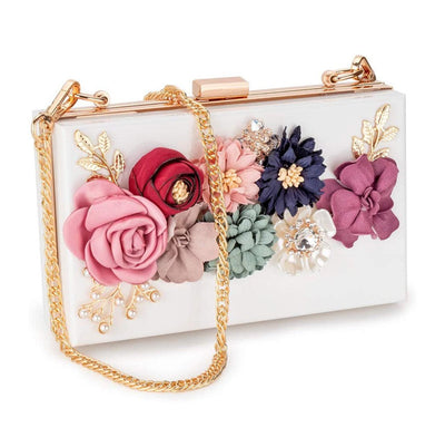 Acrylic Flower Clutch Unique Clutch - Reinventing Glamour