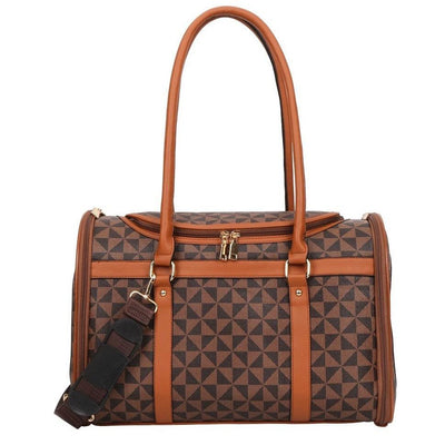 Brown Deluxe Dog Carrier - Reinventing Glamour