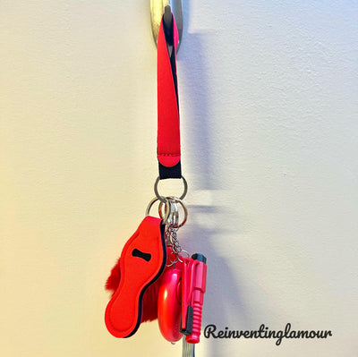 Trendy Cherry “Safety” Keychain - Reinventing Glamour