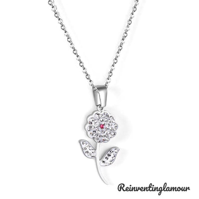 Flower Necklace (Stainless Steel) 17 - Reinventing Glamour