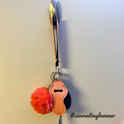 Peach “Safety” Keychain - Reinventing Glamour