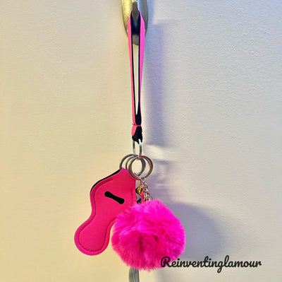 Raspberry “Safety” Keychain - Reinventing Glamour